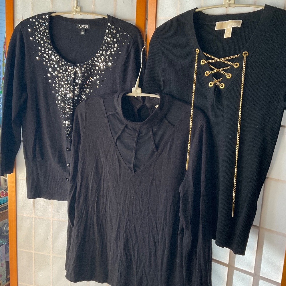 3 Snazzy Black tops for the price of 1!
